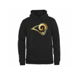 Men's St.Louis Rams Pro Line Black Gold Collection Pullover Hoodie