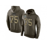 NFL Nike Los Angeles Rams #75 Deacon Jones Green Salute To Service Men's Pullover Hoodie