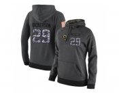 NFL Women's Nike Los Angeles Rams #29 Eric Dickerson Stitched Black Anthracite Salute to Service Player Performance Hoodie