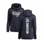 NFL Women's Nike Los Angeles Rams #35 C.J. Anderson Navy Blue Backer Pullover Hoodie