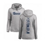 NFL Women's Nike Los Angeles Rams #56 Dante Fowler Jr Ash Backer Pullover Hoodie