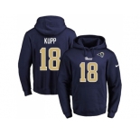 Nike Los Angeles Rams #18 Cooper Kupp Navy Blue Name & Number Pullover NFL Hoodie