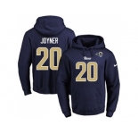 Nike Los Angeles Rams #20 Lamarcus Joyner Navy Blue Name & Number Pullover NFL Hoodie