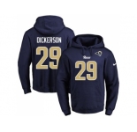 Nike Los Angeles Rams #29 Eric Dickerson Navy Blue Name & Number Pullover NFL Hoodie