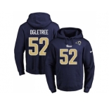 Nike Los Angeles Rams #52 Alec Ogletree Navy Blue Name & Number Pullover NFL Hoodie