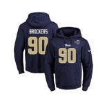 Nike Los Angeles Rams #90 Michael Brockers Navy Blue Name & Number Pullover NFL Hoodie