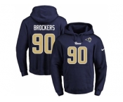 Nike Los Angeles Rams #90 Michael Brockers Navy Blue Name & Number Pullover NFL Hoodie