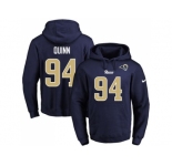 Nike Los Angeles Rams #94 Robert Quinn Navy Blue Name & Number Pullover NFL Hoodie