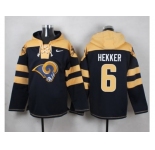 Nike St. Louis Rams #6 Johnny Hekker Navy Blue Player Pullover NFL Hoodie