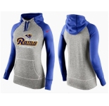 Women Nike St.Louis Rams Performance Hoodie Grey & Blue_1