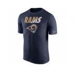 Men's St.Louis Rams Nike Navy Blue Legend Staff Practice Performance T-Shirt