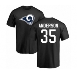 NFL Nike Los Angeles Rams #35 C.J. Anderson Black Name & Number Logo T-Shirt