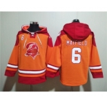 Men's Tampa Bay Buccaneers #6 Baker Mayfield Orange Red Ageless Must-Have Lace-Up Pullover Hoodie