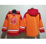 Men's Tampa Bay Buccaneers Blank Orange Red Ageless Must-Have Lace-Up Pullover Hoodie