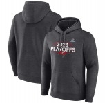 Men's Tampa Bay Buccaneers Heather Charcoal 2023 Playoffs Fleece Pullover Hoodie