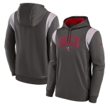 Men's Tampa Bay Buccaneers Pewter Sideline Stack Performance Pullover Hoodie