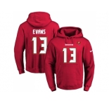 Nike Tampa Bay Buccaneers #13 Mike Evans Red Name & Number Pullover NFL Hoodie