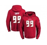 Nike Tampa Bay Buccaneers #99 Warren Sapp Red Name & Number Pullover NFL Hoodie