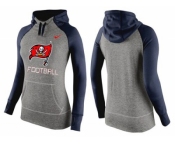 Women Nike Tampa Bay Buccaneers Performance Hoodie Grey & Dark Blue