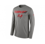 Men's Tampa Bay Buccaneers Nike Heather Gray Legend Staff Practice Long Sleeves Performance T-Shirt