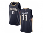 Men Nike New Orleans Pelicans #11 Jrue Holiday Navy NBA Swingman Icon Edition Jersey