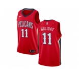 Men Nike New Orleans Pelicans #11 Jrue Holiday Red NBA Swingman Statement Edition Jersey