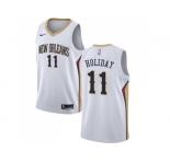 Men Nike New Orleans Pelicans #11 Jrue Holiday White NBA Swingman Association Edition Jersey