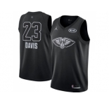 Men Nike New Orleans Pelicans #23 Anthony Davis Black NBA Jordan Swingman 2018 All-Star Game Jersey