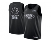 Men Nike New Orleans Pelicans #23 Anthony Davis Black NBA Jordan Swingman 2018 All-Star Game Jersey