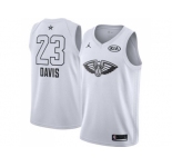 Men Nike New Orleans Pelicans #23 Anthony Davis White NBA Jordan Swingman 2018 All-Star Game Jersey