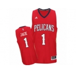 Men's Adidas New Orleans Pelicans #1 Jarrett Jack Swingman Red Alternate NBA Jersey