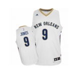Men's Adidas New Orleans Pelicans #9 Terrence Jones Authentic White Home NBA Jersey