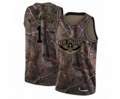 Men's New Orleans Pelicans #1 Zion Williamson Swingman Camo Realtree Collection Basketball Jersey