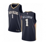 Men's New Orleans Pelicans #1 Zion Williamson Swingman Navy Blue Basketball Jersey - Icon Edition
