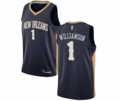 Men's New Orleans Pelicans #1 Zion Williamson Swingman Navy Blue Basketball Jersey - Icon Edition