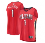 Men's New Orleans Pelicans #1 Zion Williamson Swingman Red Alternate Basketball Jersey Statement Edition