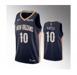 Men's New Orleans Pelicans #10 Jaxson Hayes Navy Icon Edition Stitched Jersey