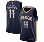 Men's New Orleans Pelicans #11 Jrue Holiday Nike Navy 2020-21 Swingman Jersey