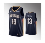Men's New Orleans Pelicans #13 Kira Lewis Jr. Navy Icon Edition Stitched Jersey