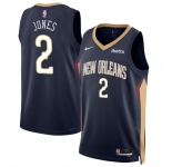 Men's New Orleans Pelicans #2 Herb Jones Navy 2024 Icon Edition Stitched Basketball Jersey