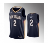 Men's New Orleans Pelicans #2 Lonzo Ball Navy Icon Edition Stitched Jersey