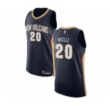 Men's New Orleans Pelicans #20 Nicolo Melli Authentic Navy Blue Basketball Jersey - Icon Edition