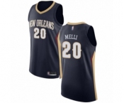 Men's New Orleans Pelicans #20 Nicolo Melli Authentic Navy Blue Basketball Jersey - Icon Edition