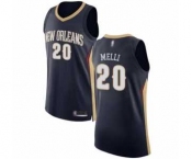 Men's New Orleans Pelicans #20 Nicolo Melli Authentic Navy Blue Basketball Jersey - Icon Edition_Jc