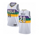 Men's New Orleans Pelicans #20 Nicolo Melli Authentic White Basketball Jersey - City Edition