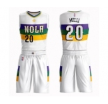 Men's New Orleans Pelicans #20 Nicolo Melli Swingman White Basketball Suit Jersey - City Edition