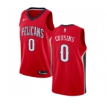 Men's Nike New Orleans Pelicans #0 DeMarcus Cousins Authentic Red Alternate NBA Jersey Statement Edition