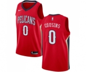 Men's Nike New Orleans Pelicans #0 DeMarcus Cousins Swingman Red Alternate NBA Jersey Statement Edition