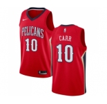 Men's Nike New Orleans Pelicans #10 Tony Carr Swingman Red NBA Jersey Statement Edition
