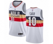 Men's Nike New Orleans Pelicans #10 Tony Carr White Swingman Jersey - Earned Edition